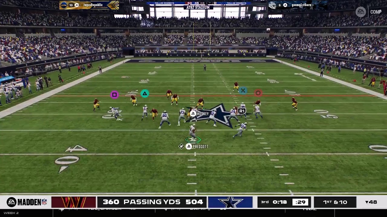 Cowboys vs Commanders