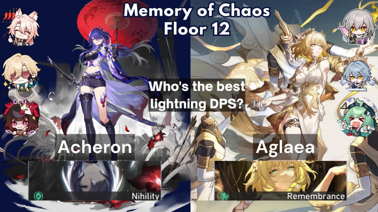 E2S1 Acheron Hypercarry Vs E2S1 Aglaea True Damage | Memory of Chaos Floor 12 Showcase