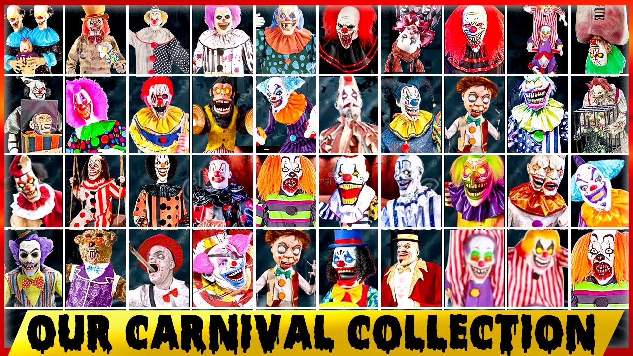 🎪 Вся наша коллекция аниматронных клоунов (более 40 клоунов!) | Хэллоуин 2025