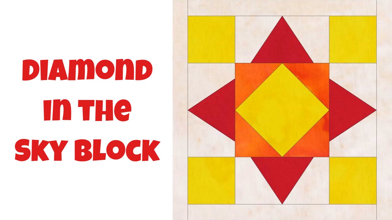 How to Make a Diamond Sky Quilt Block - Beginner Quilting Tutorial with Leah Day