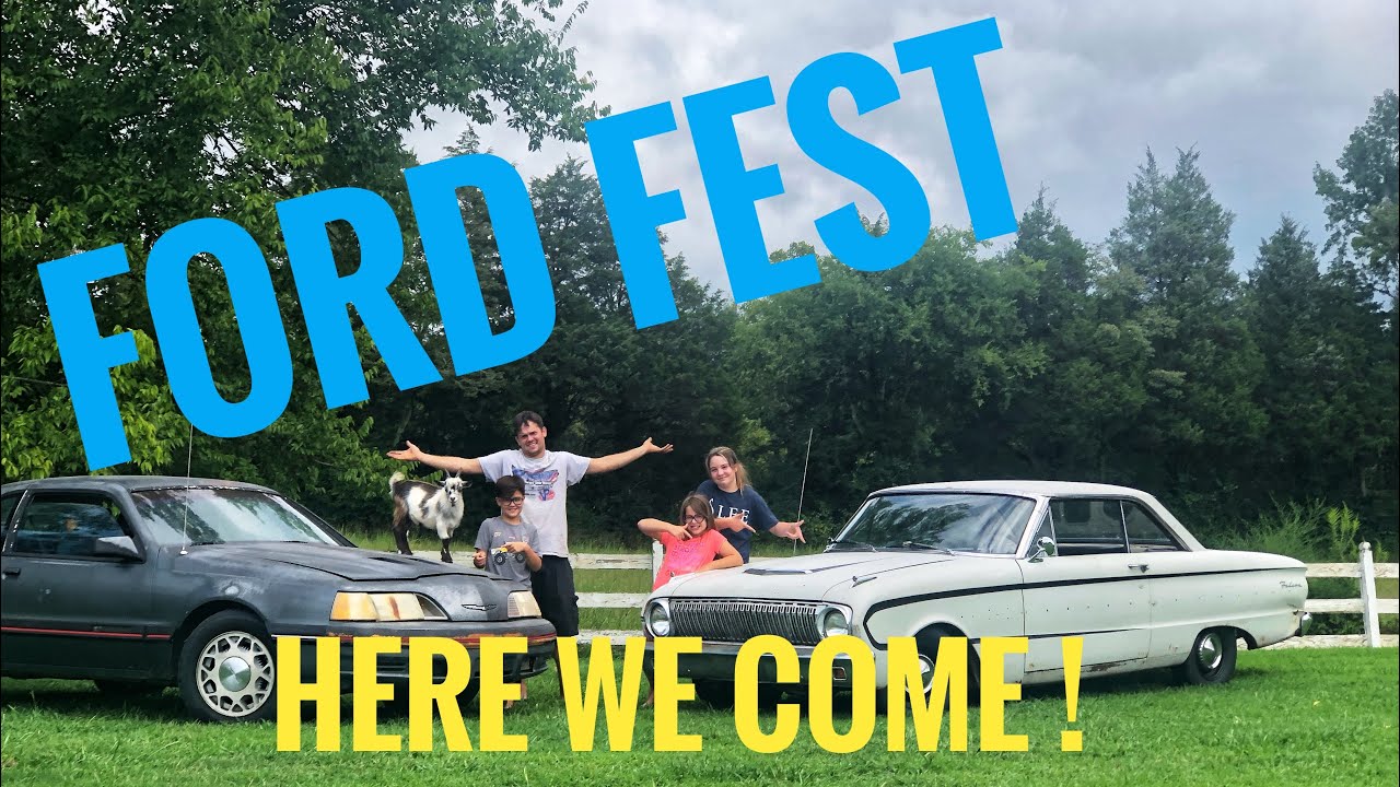 63 falcon and 88 turbo coupe Thunderbird gets ready for Holley Ford fest