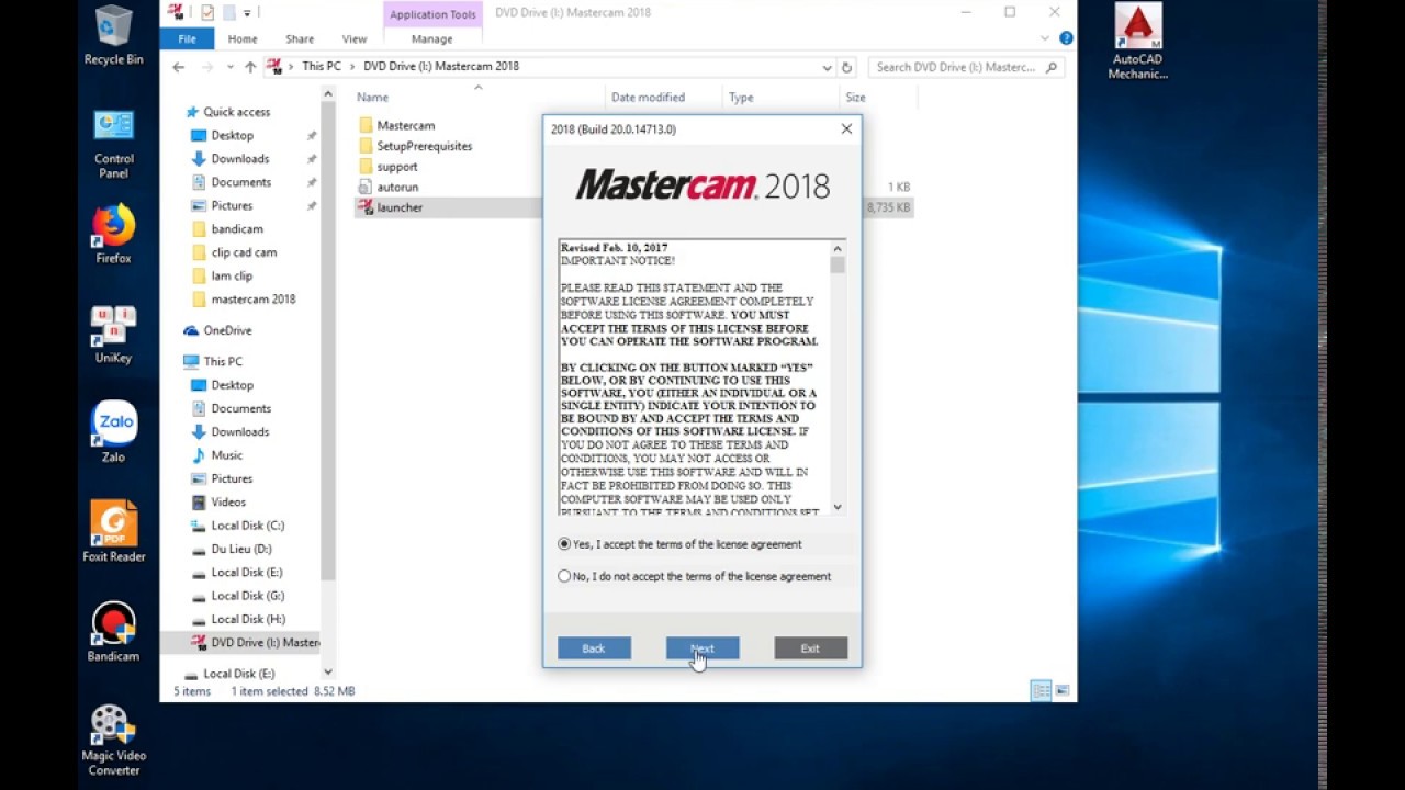 hướng dẫn c&agrave;i mastercam 2018 dể nhất successfull