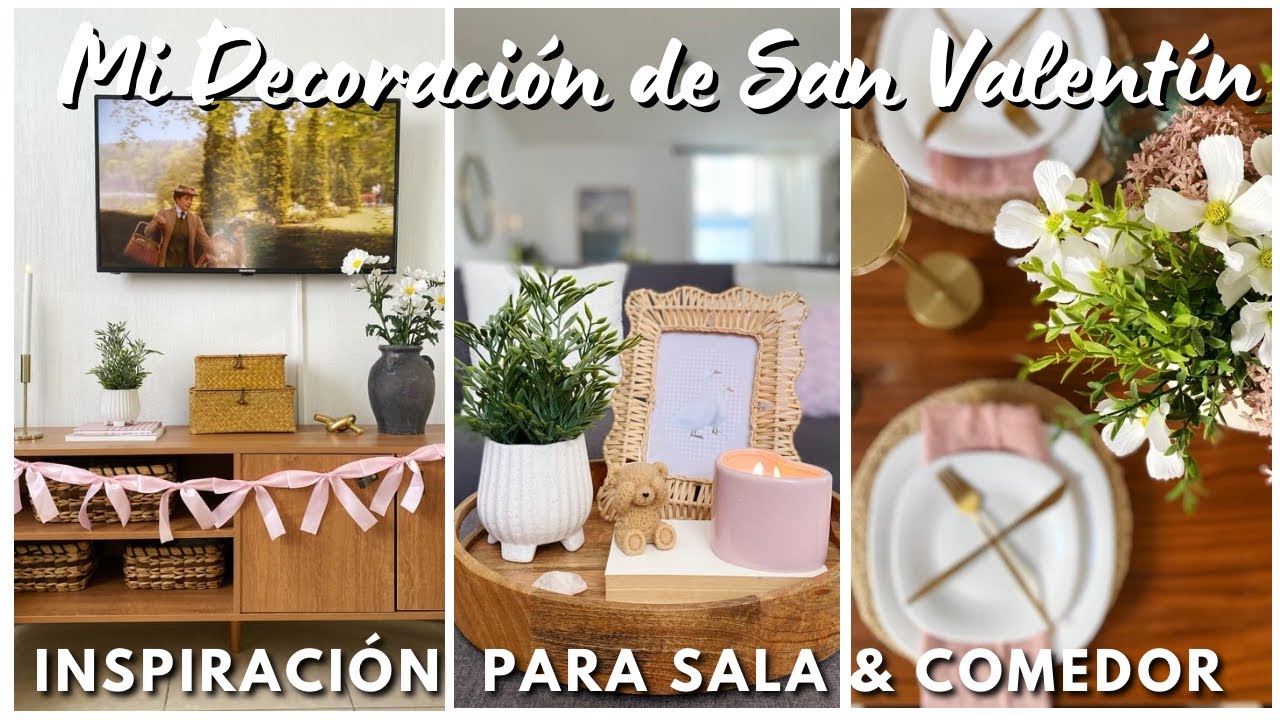 🎀🪿Mi decoración de San Valentín 2025 🧸Inspiración para la sala y Comedor de mi casa