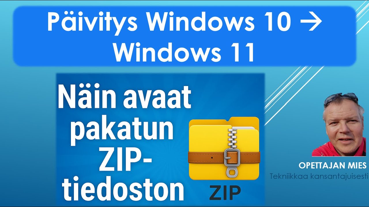 Näin avaat pakatun zip-tiedoston - päivitys Windows10 - Windows 11 - videooni