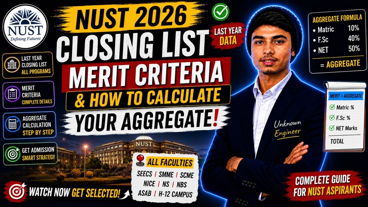👉 Can You Get Into NUST? 😳 | Closing Merit, Aggregate & Merit Criteria Explained