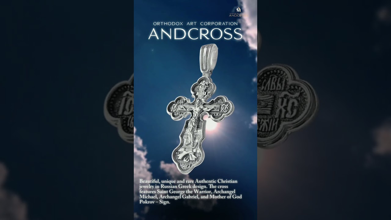 Big Orthodox Handmade Men Body Crucifix Silver 925 Christian Jewelry St George Warrior Mother Of God