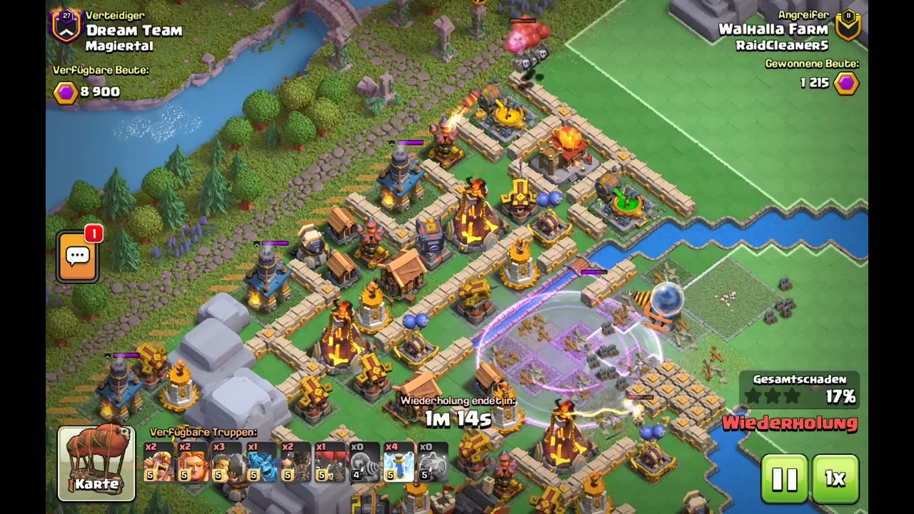 COC Raid: One Shot | Yellow Print Layout - Wizard Valley - 2026-02-22