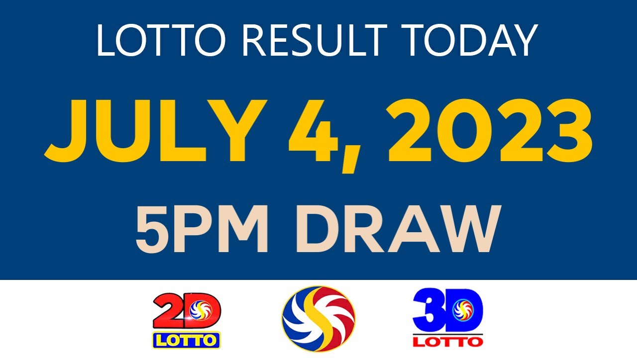 [Tuesday] JULY 4 2023 5PM Lotto Result Ez2 Swertres 2D 3D 6D 6/42 6/49 6/58 PCSO
