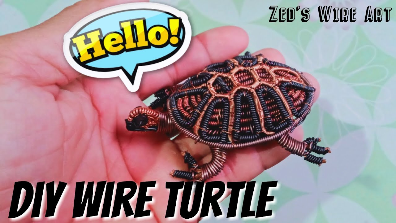 How To Make Wire Turtle? / Wire Art Tutorial  Video / Wire Sculpture / Zed's Wire Art