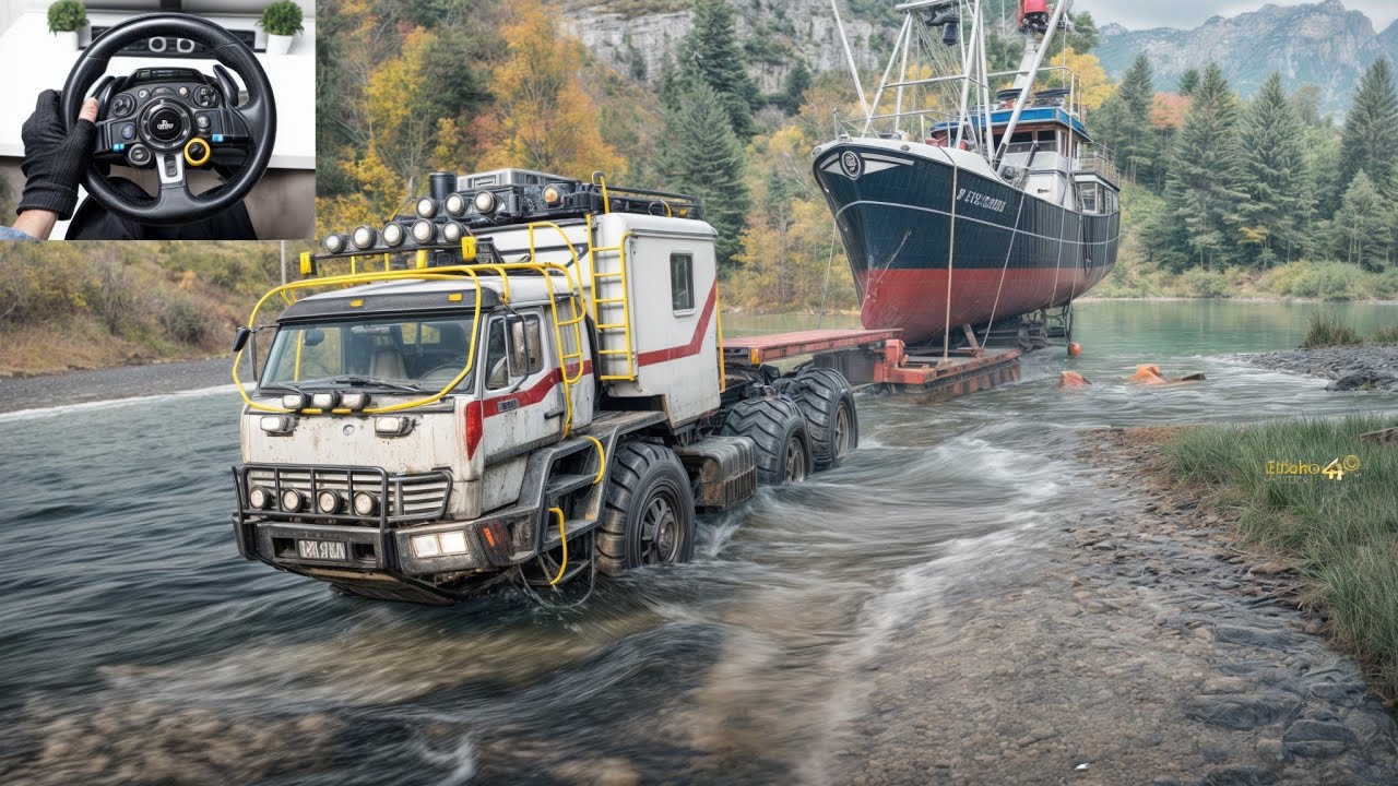 Extreme Off-Road Boat Transport Challenge | SnowRunner + Logitech G29 Gameplay