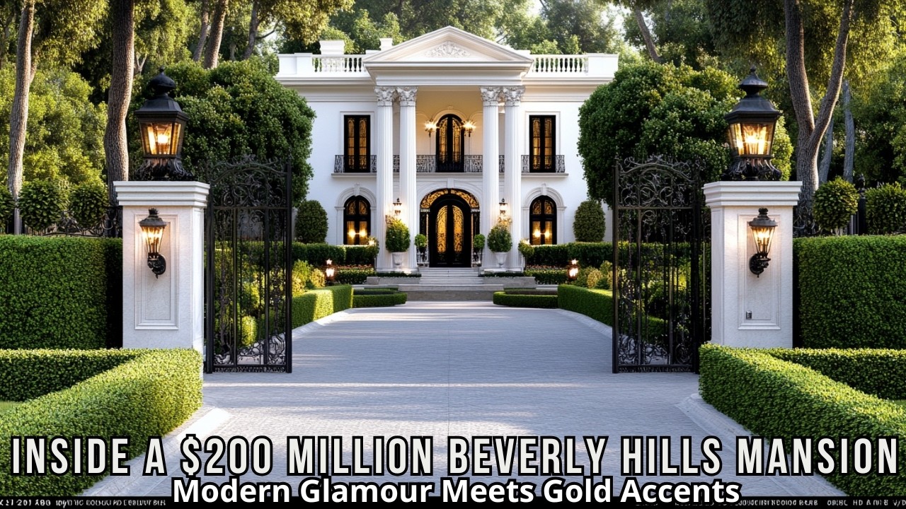 Inside a $200 Million Beverly Hills Mansion: Modern Glamour Meets Gold Accents