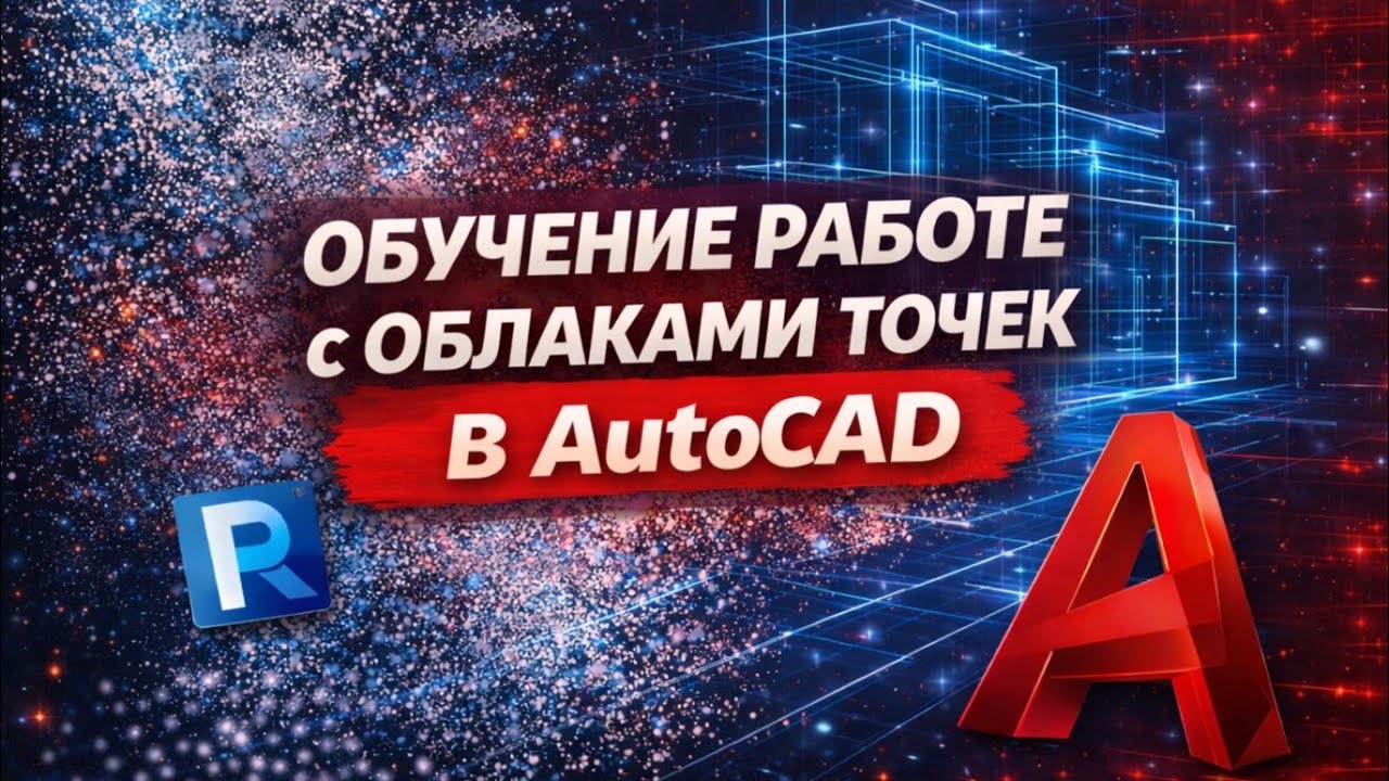 Обучение работе с облаками точек в среде AutoCAD и создание чертежей из облаков точек.