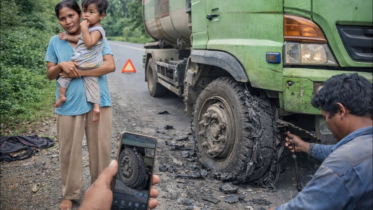 Kasihan Sekali Driver Truck Tangki  || Minta Tolong Pinjam kan Slang kompresor