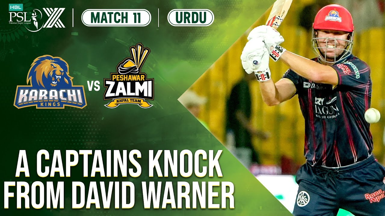 David Warner's Match Winning Knock | Karachi Kings vs Peshawar Zalmi | Match 11 | HBL PSL X | M2M1A