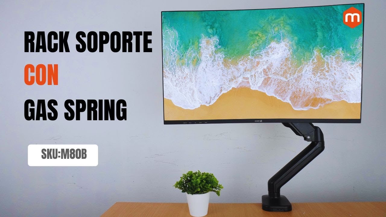 Instalación del Rack Soporte para monitor  de 17 a 32 pulg con Gas Spring para Escritorio - M80B
