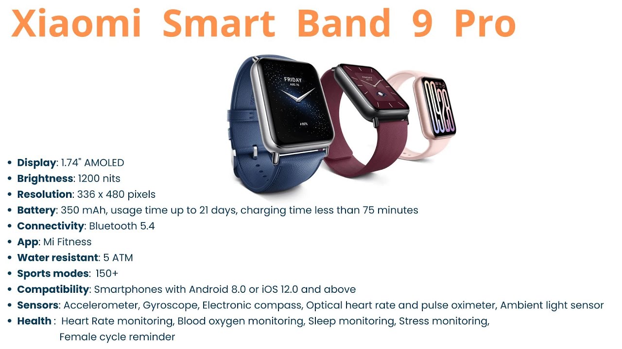 Xiaomi Smart Band 9 pro unboxing setup install menu manual