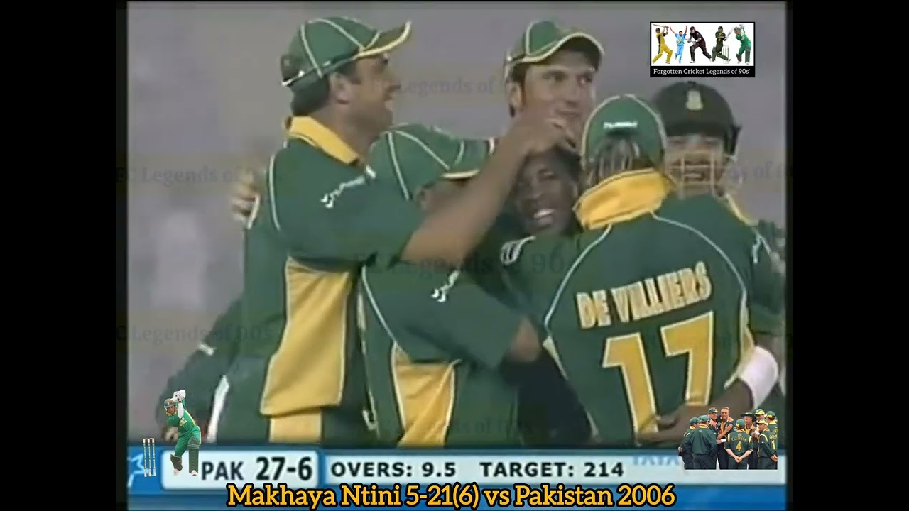 Makhaya Ntini 4th ODi 5 wicket haul, 5-21 vs Pakistan Chandigarh 2006
