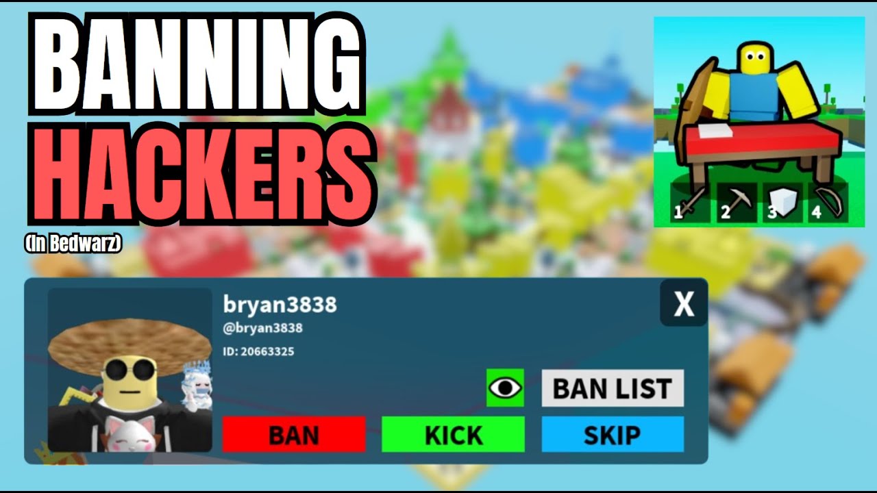 BANNING CHEATERS.. (Roblox Bedwarz)