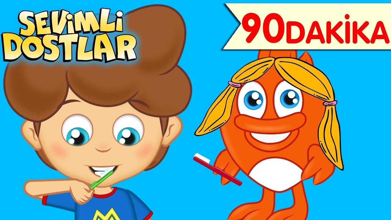 Fırçala Sen De ve Sevimli Dostlar ile 90 Dakika Çizgi Film Bebek Şarkıları