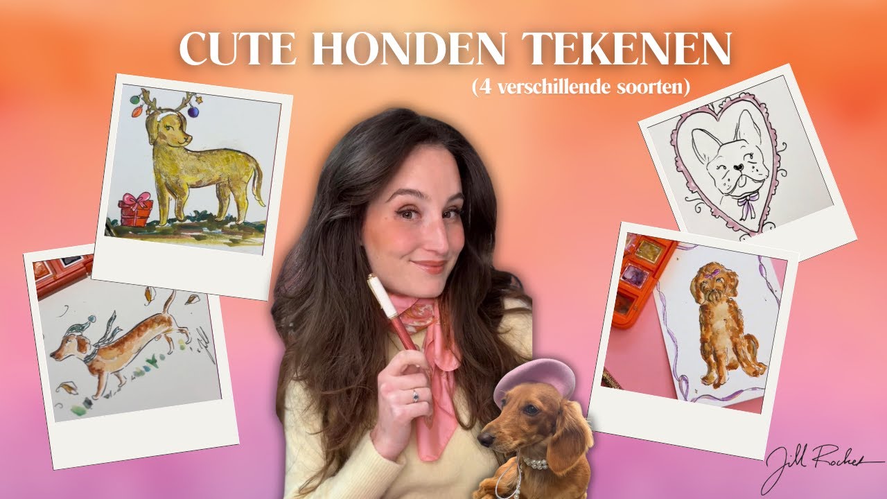 4 soorten CUTE HONDEN TEKENEN! - 🐕🐶🐾🐩