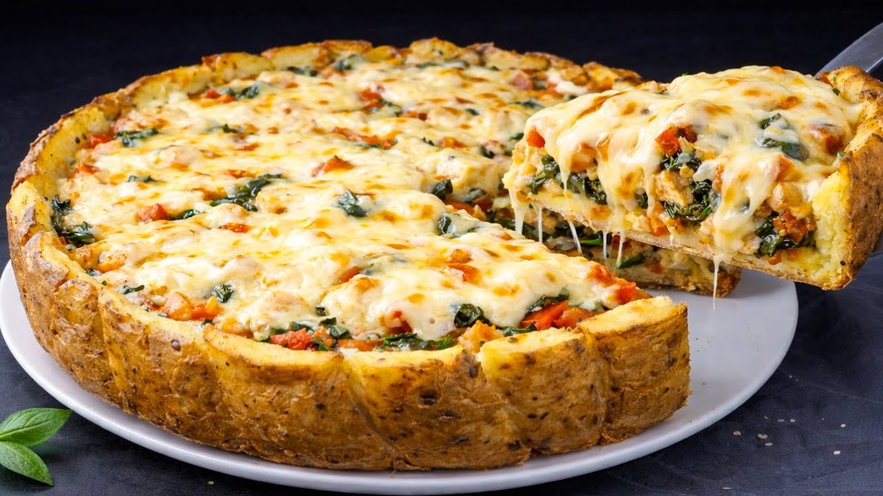 Ein Kartoffelrezept, das ich jeden Tag mache! Ein einfaches und leckeres Rezept mit Spinat!