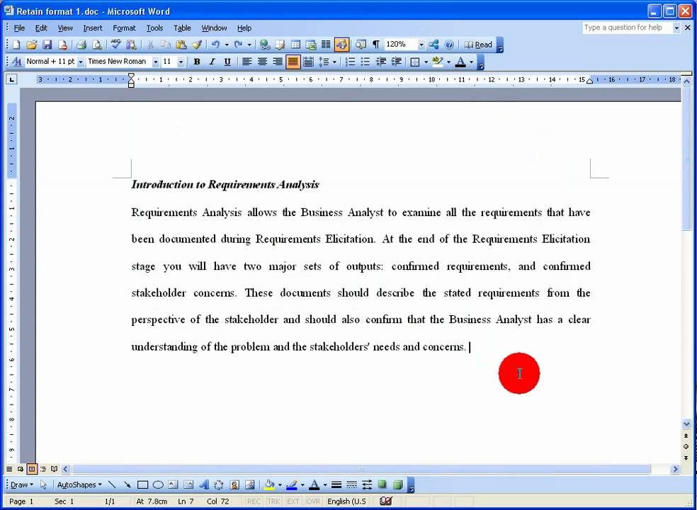 Как... сохранить формат текста при копировании и вставке в Word 2003