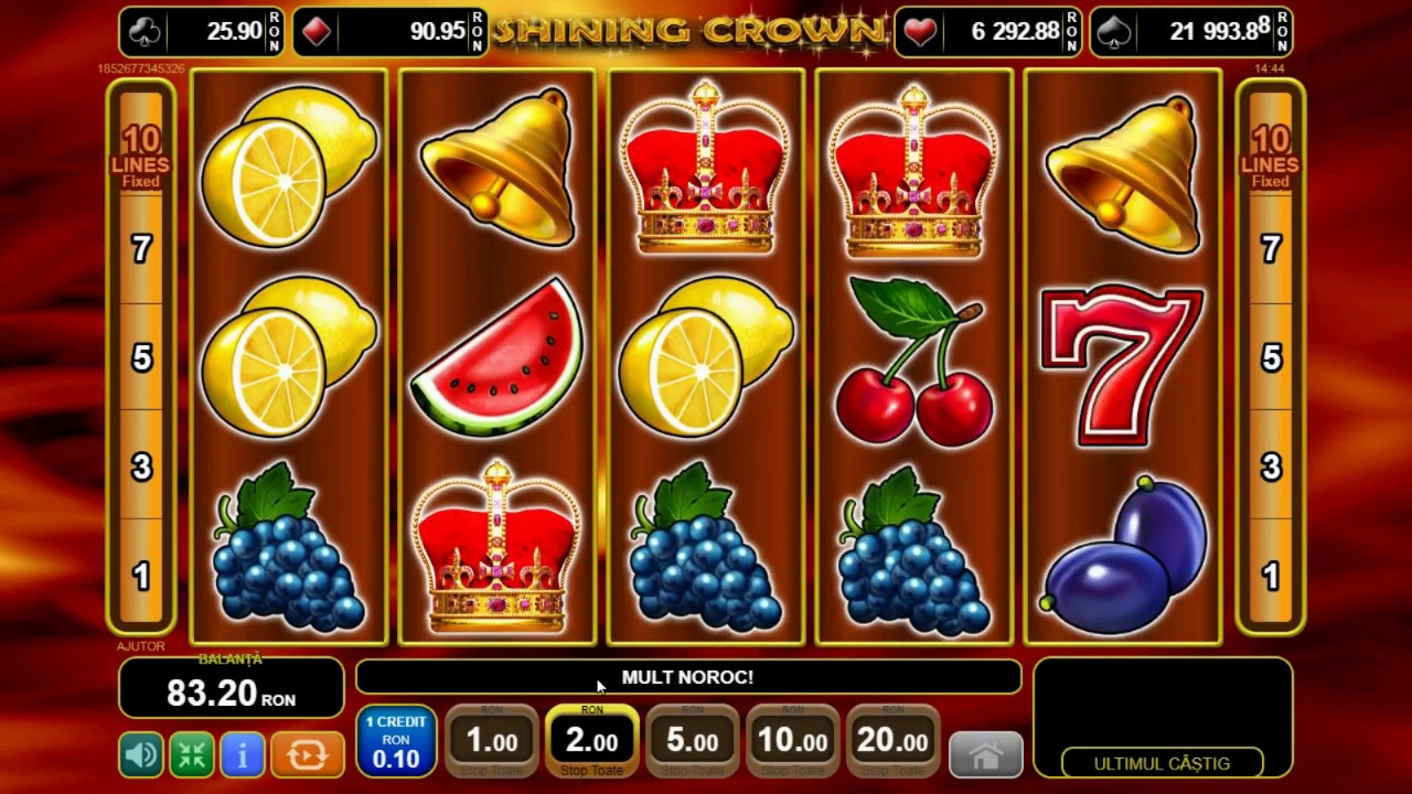 Coroane Fructe - Shining Crown , 3 coroane , linia de struguri si bineinteles 4 septari plus plati