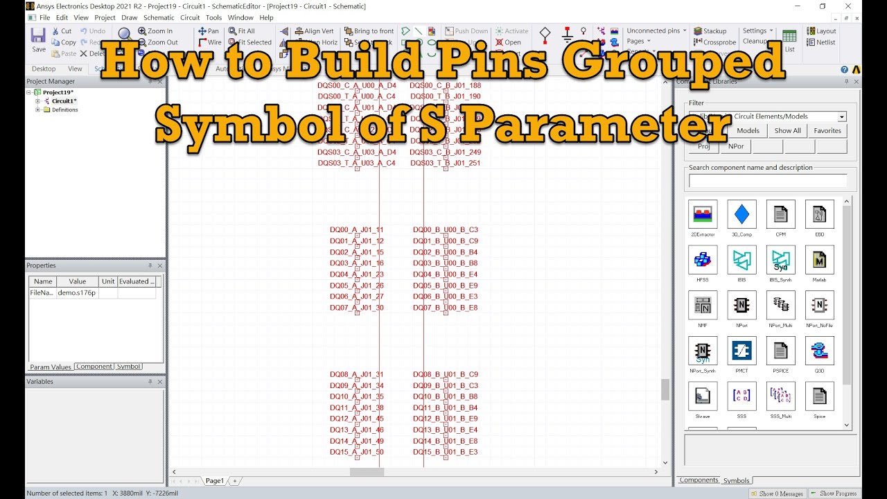 How to Build Pins Grouped Symbol of S Parameter