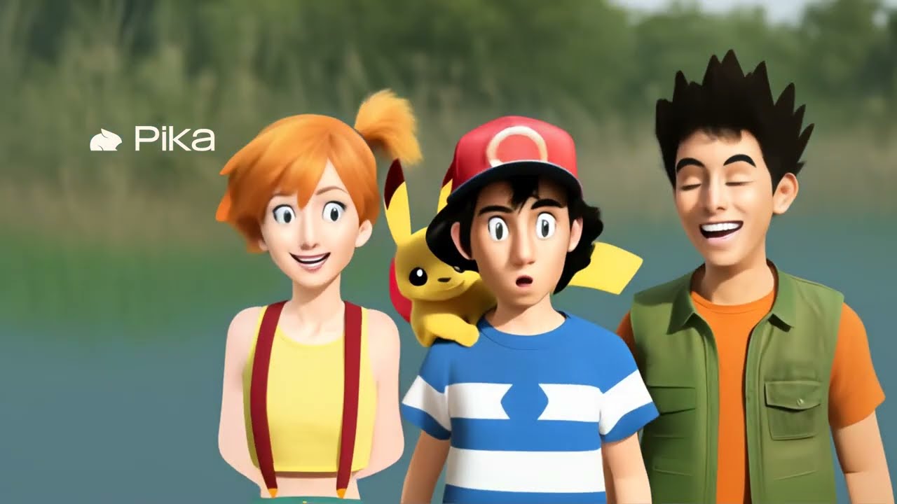 Ash, Misty & Brock in Real Life! 😱 | AI Transformations | Pok&eacute;mon Come Alive  #aishorts #pokemon
