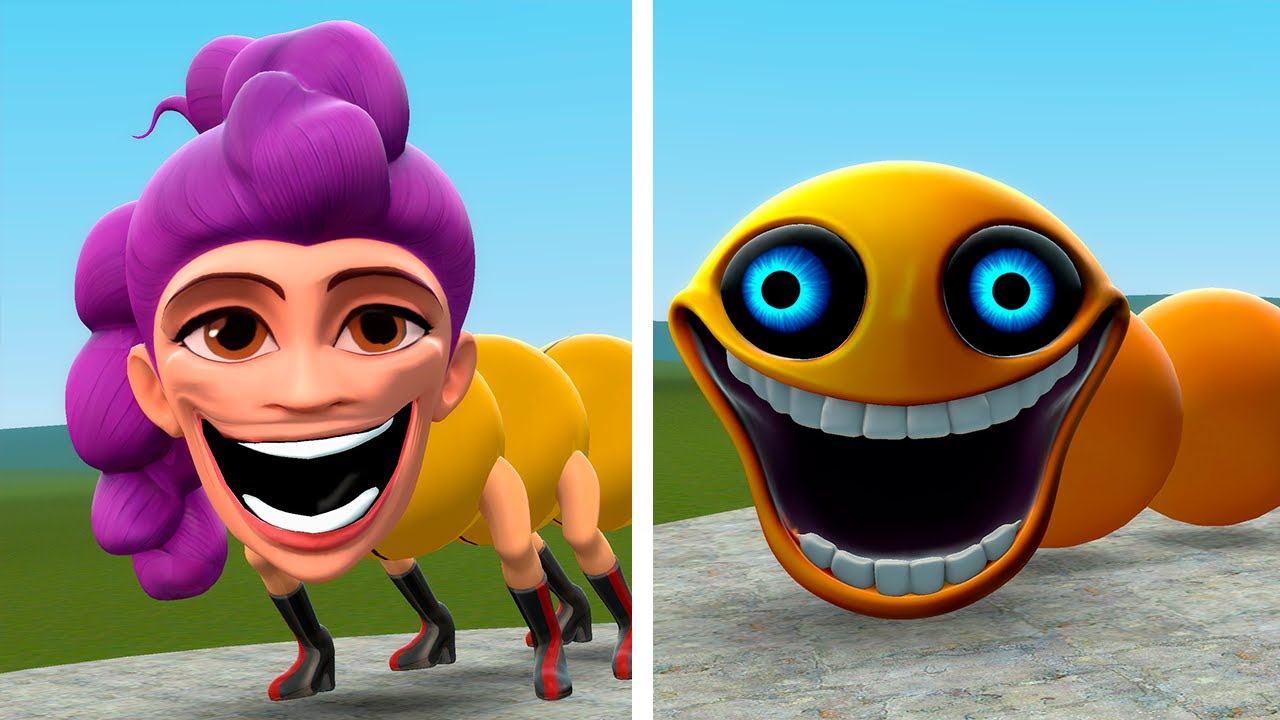 NEW ROBLOX HUNGRY RUMI WORM VS ROBLOX HUNGRY SMILEY In Garry's Mod!