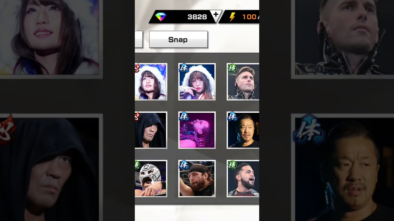 my current unlocked wrestlers on NJPW STRONG SPIRITS 