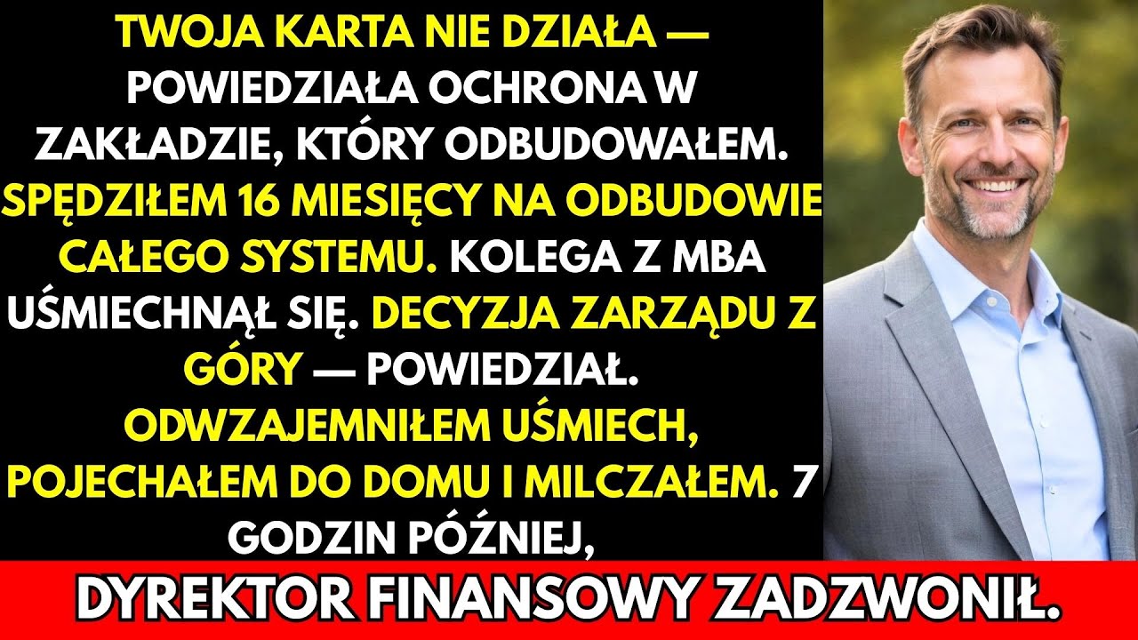 Zamknęli Mnie Poza Systemem, Który Zbudowałem — Pozwoliłem Im Zrozumieć, Dlaczego To Był Błąd