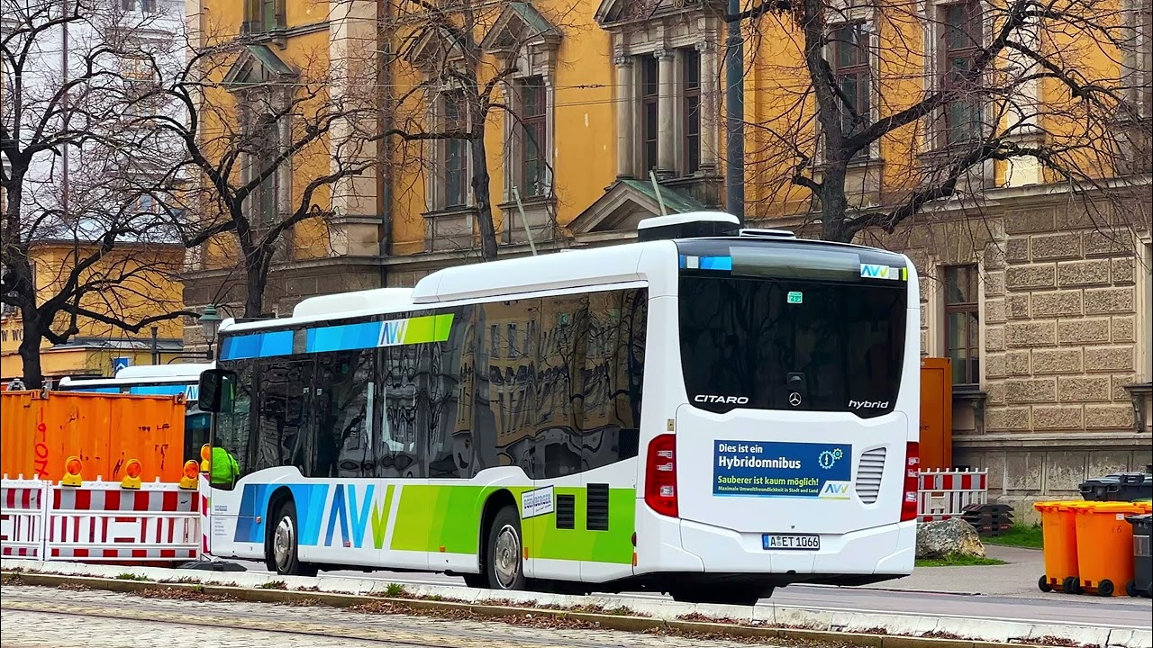 #215 Mercedes-Benz C2LE Hybrid | Kickdowns ~ Voith [Sound] |Bus in Augsburg AVV Linie 210•A-ET 1066