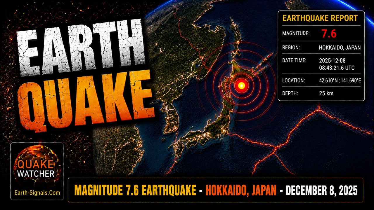 M7.6 Earthquake - Hokkaido, Japan | Dec 8, 2025
