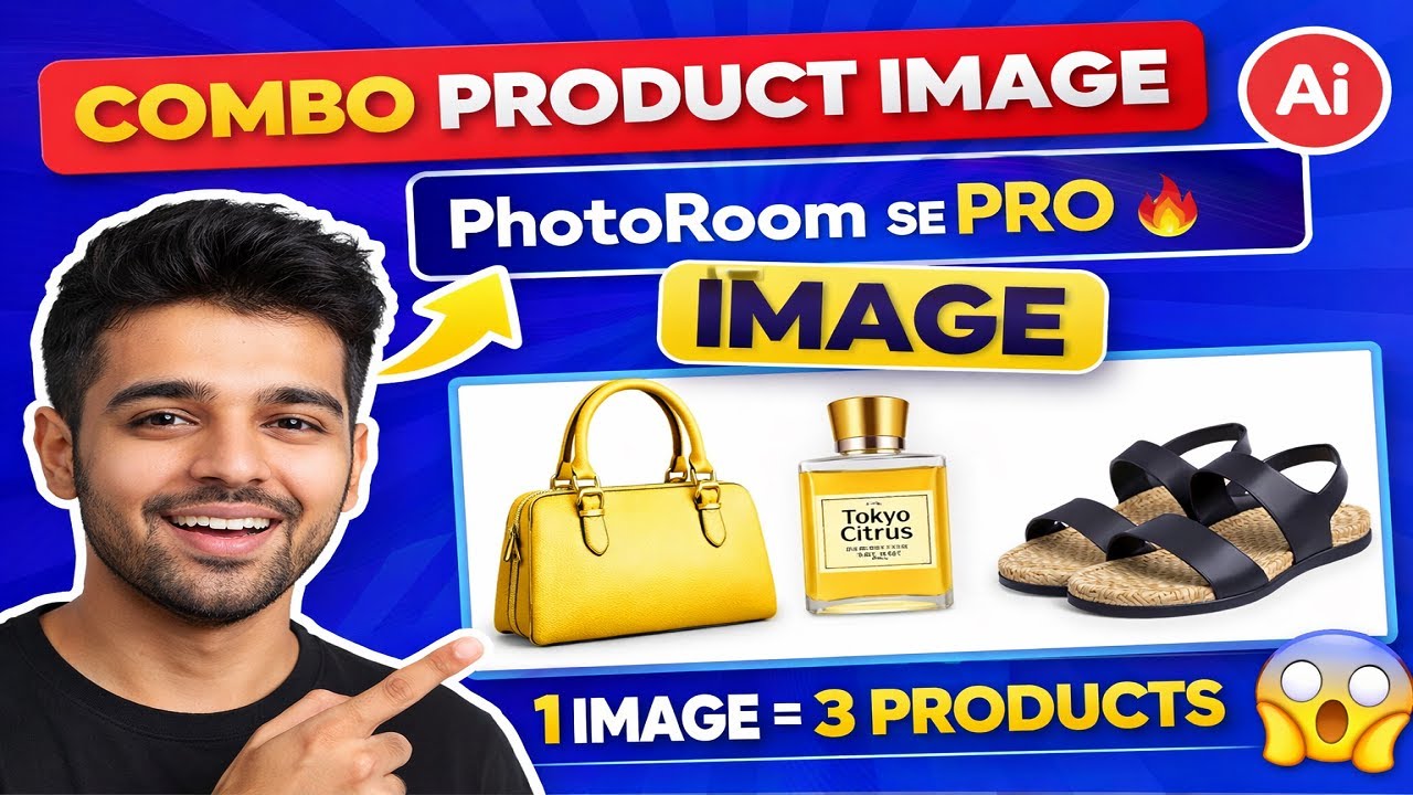 PhotoRoom App Se Combo Product Image Kaise Banaye? | E-commerce Product Photo Editing (Hindi)