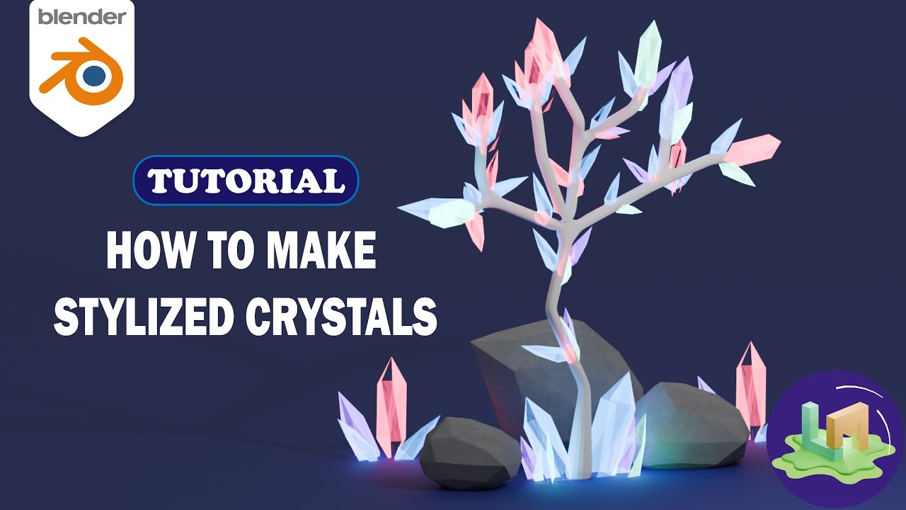 Blender Tutorial I How to Model a Stylized Crystal Tree