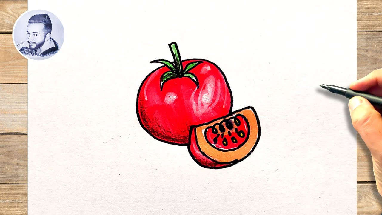 Comment dessiner une tomate facile