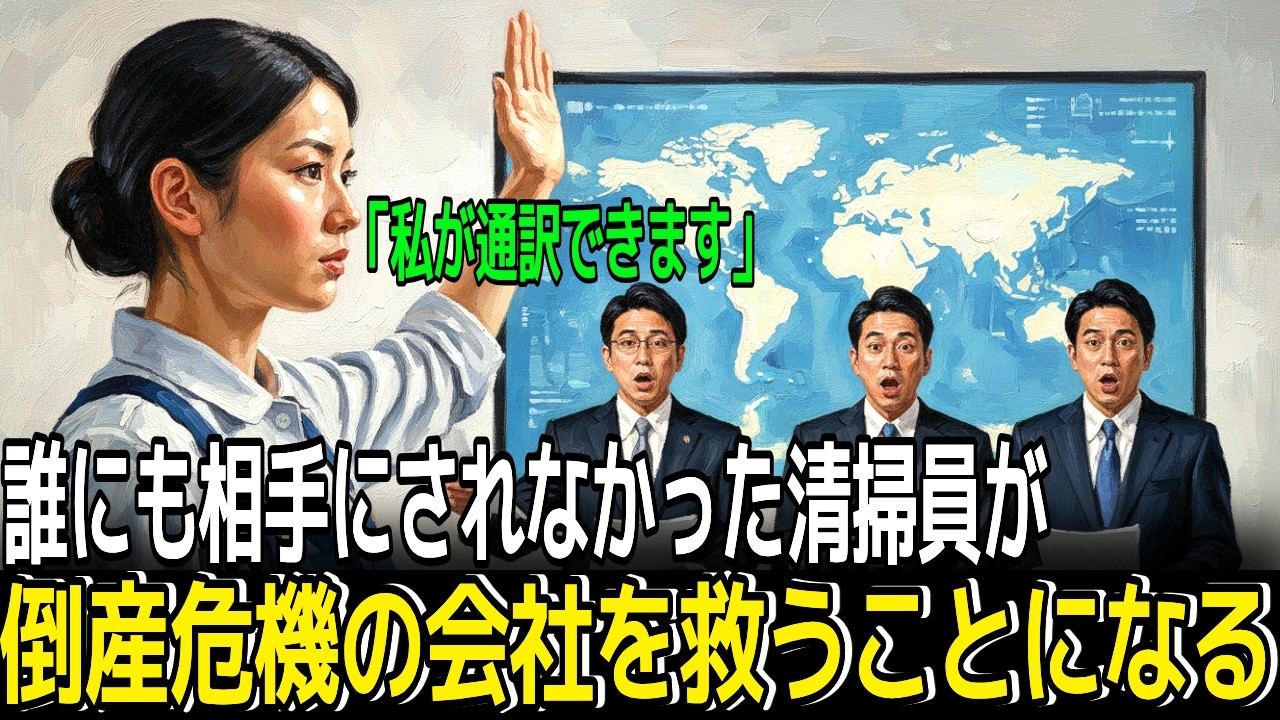 「私が通訳できます」誰も気に留めなかった清掃員の一言が、会社を破綻危機から救うことになる