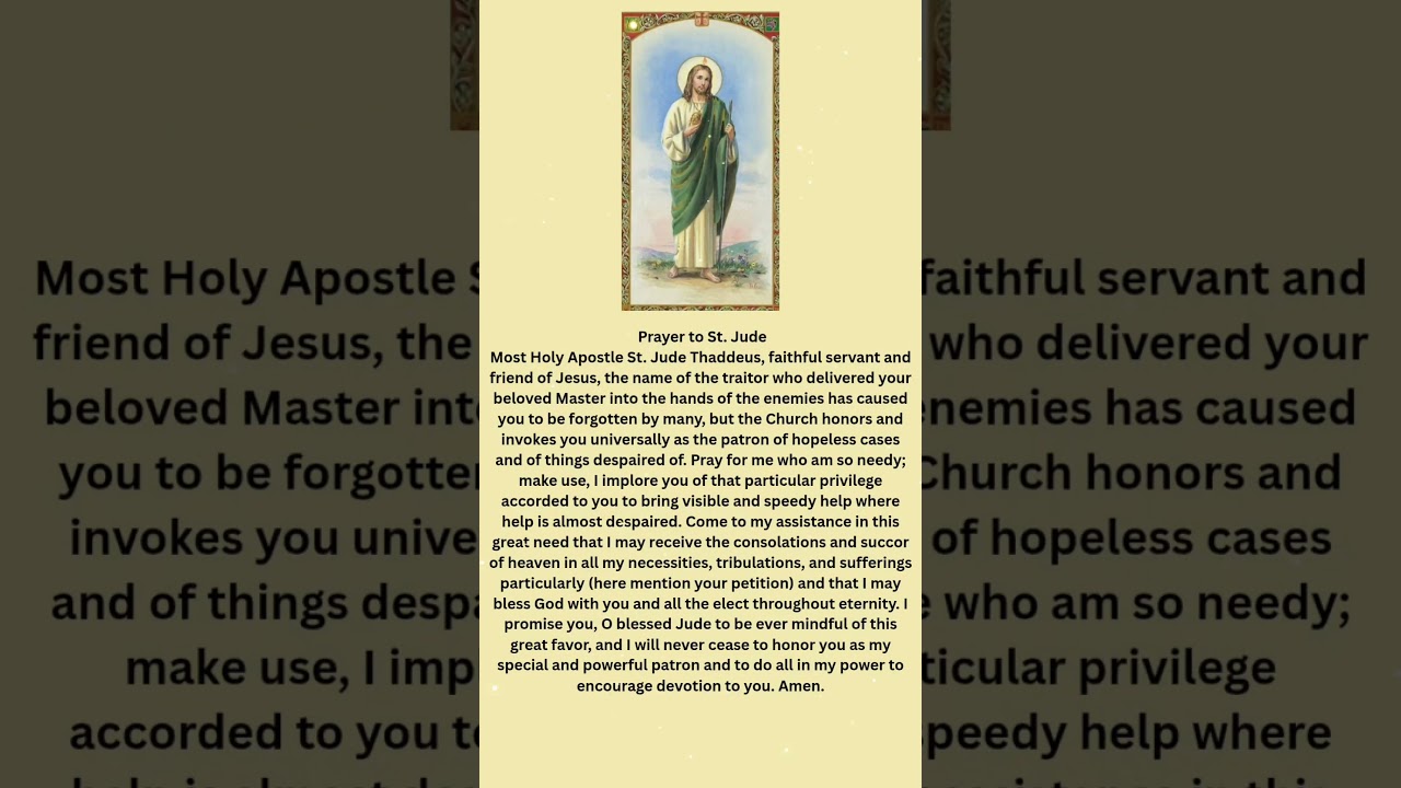 Prayer to St. Jude #love #blessedlife #prayer #prayer #religiousprayer #spiritualprayer