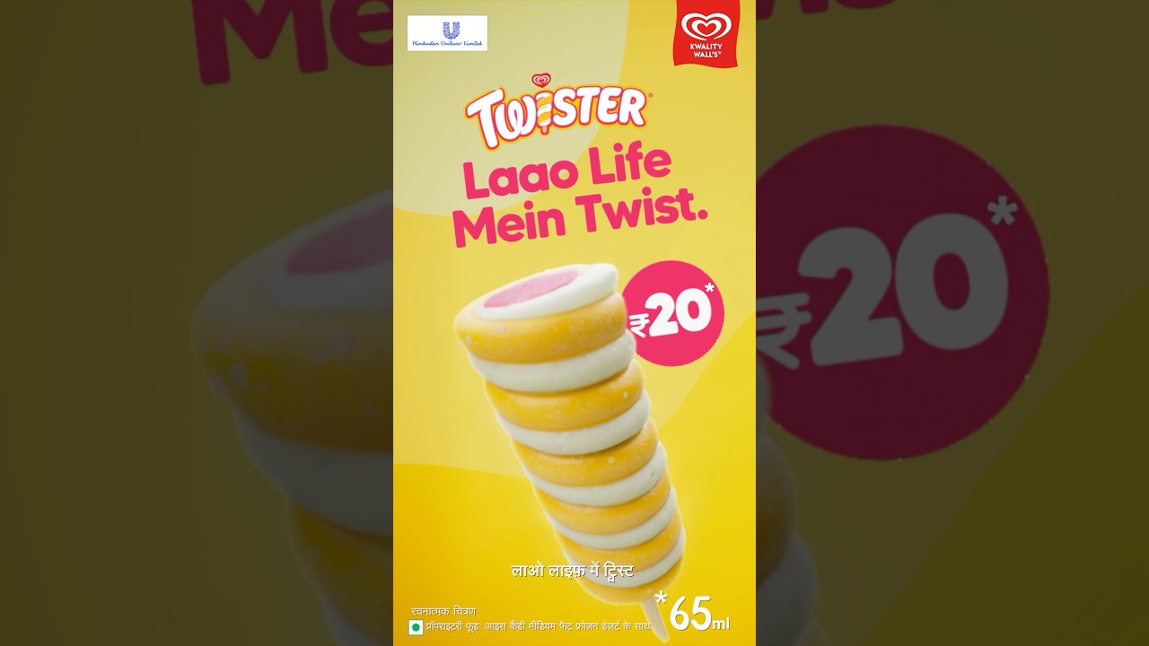 New Kwality Wall's Twister. Three refreshing flavours, in a delightful twist! #LaaoLifeMeinTwist