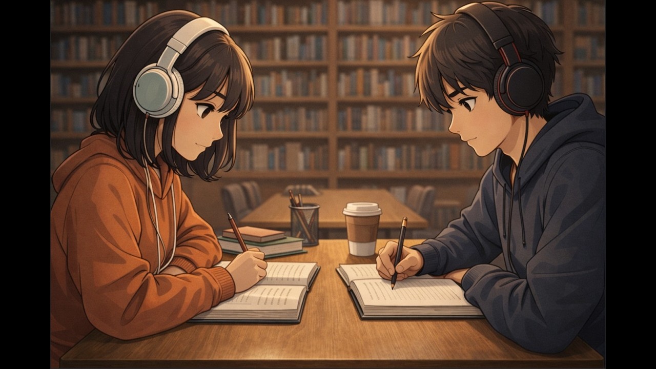 2 Hours Pomodoro (25/5) | Study With Me | Library Deep Focus Session