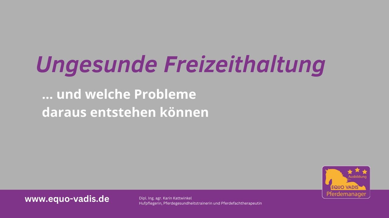 Ungesunde Freizeithaltung | Pferdegesundheit | Karin Kattwinkel