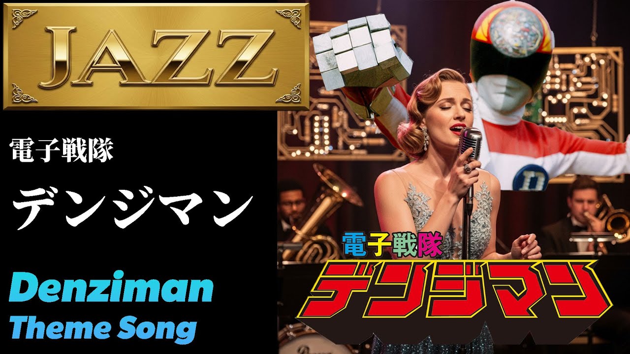 デンジマンOP[ジャズ・バージョン] #戦隊ヒーロー　＃特撮 #super sentai openings