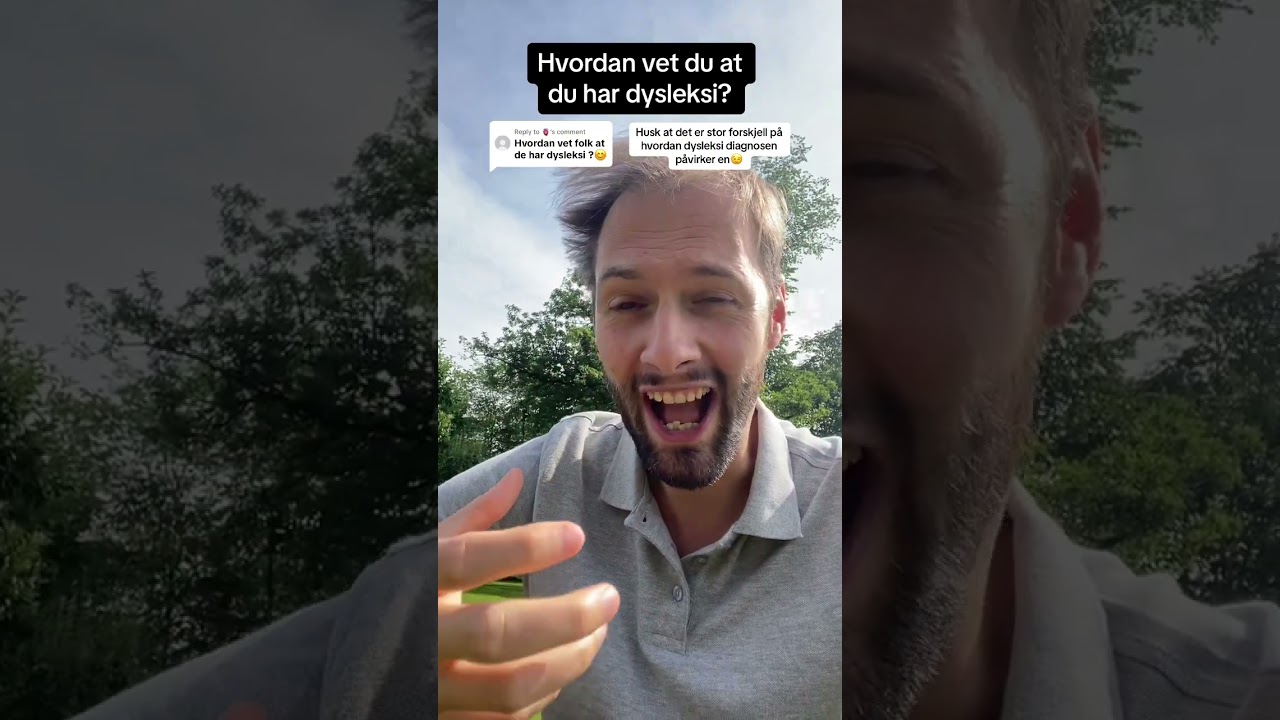 Hvordan veit folk at de har dysleksi?