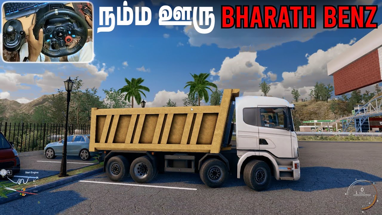 Bharath Benz Lorry Driving | Logitech G29 Steering Wheel | Big Rocks Moving | Tamil