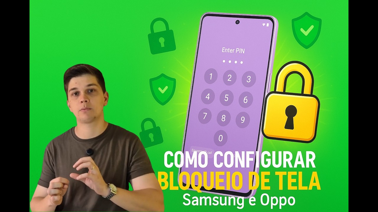 Como configurar BLOQUEIO DE TELA Samsung e Oppo (Segurança Máxima!)