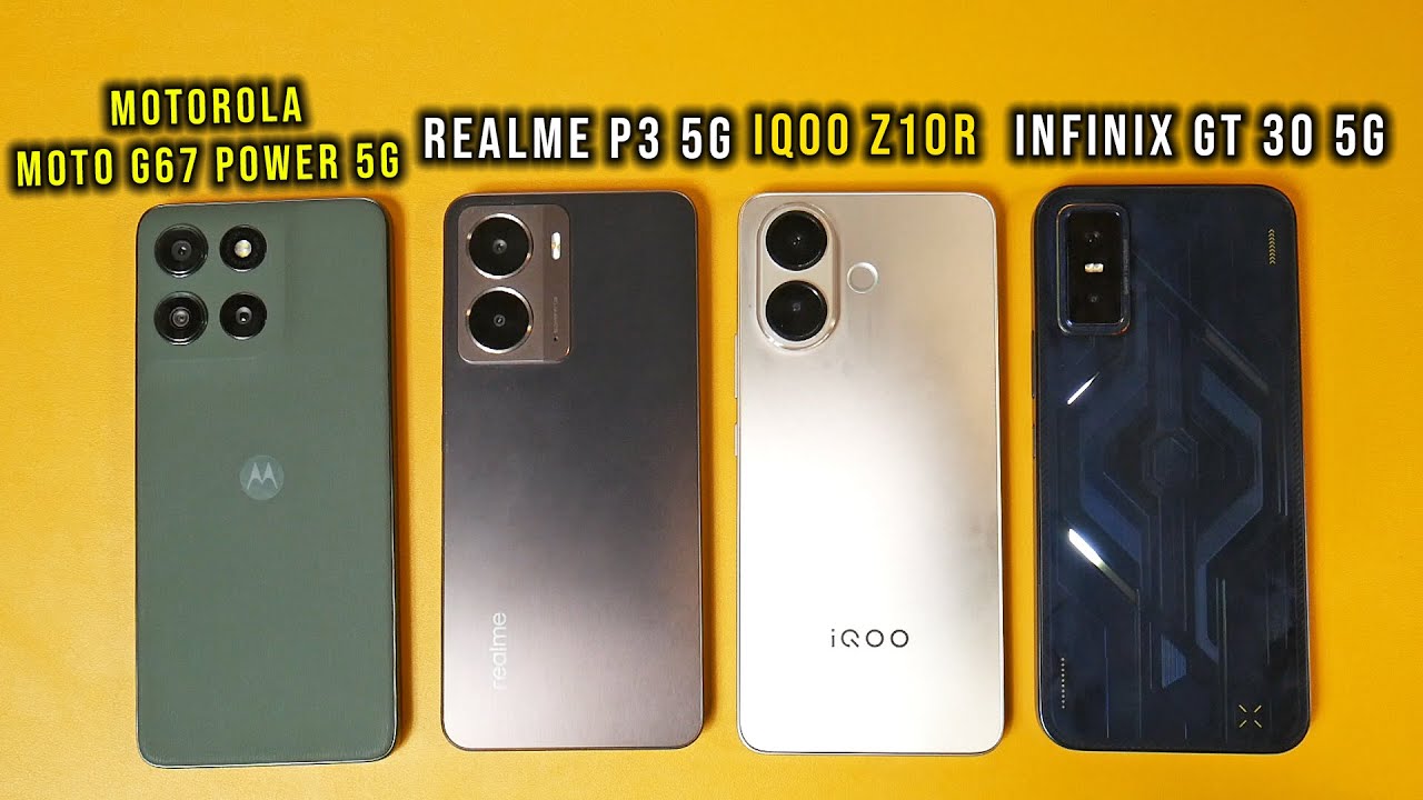 Adu Performa HP 3 Juta ?  Realme P3 5G , IQOO Z10R , Motorola Moto G67 Power 5G & Infinix GT 30 5G