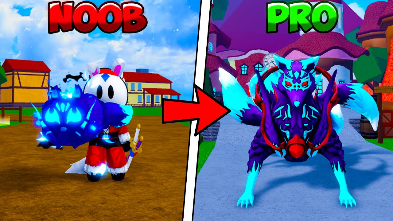Noob To Pro avec le KITSUNE Permanent ! (Blox Fruits)