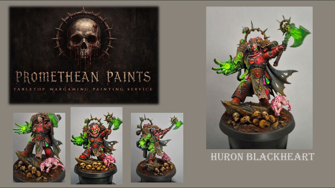 WARHAMMER 40K HURON BLACKHEART RED CORSAIRS CHAOS SPACE MARINE PAINTING TUTORIAL 40K