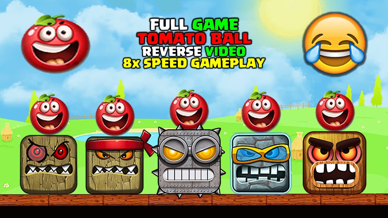 RED BALL 4: FULL GAME TOMATO BALL 'Reverse ' BALL FRIENDS WALKTHROUGH 8x SPEED GAMEPLAY